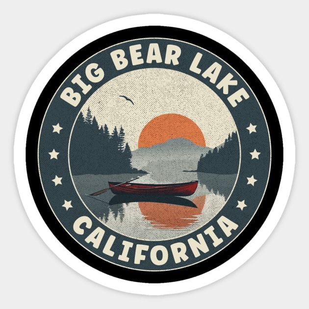 Big Bear Lake California Sunset Sticker by turtlestart